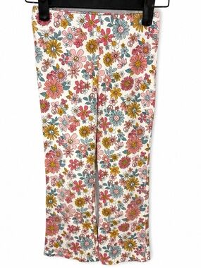 🆓 $0 WITH PURCHASE - HAUTE HIPPIE Flare Pants Girls Smiley Flower Sz Small